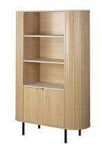 Highboard >Fabia< in Travertin / Eiche Dekor -...