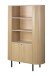 Highboard >Fabia< in Travertin / Eiche Dekor - 100x160x40 (BxHxT)