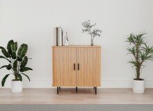 Kommode >Kajsa< in Dekor Eiche, Holzwerkstoff - 80x80x40cm (BxHxT)