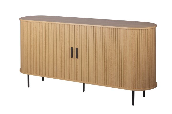 Sideboard >Kajsa< in Dekor Eiche, Holzwerkstoff - 160x80x40cm (BxHxT)