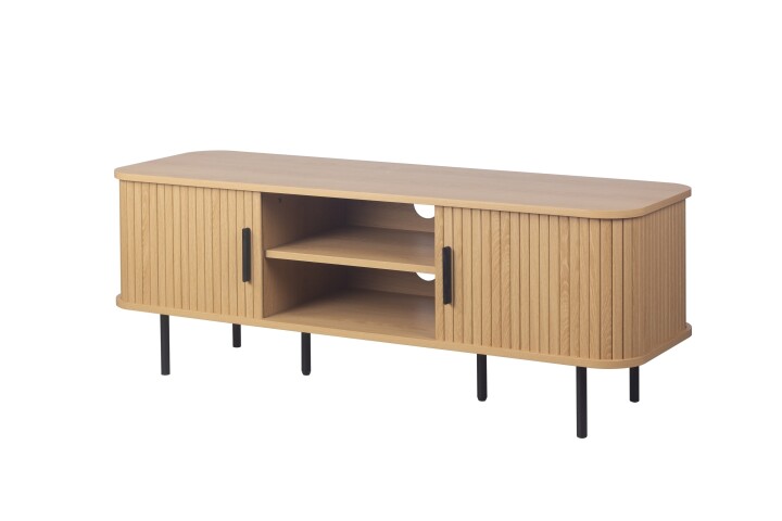 Lowboard >Kajsa< in Dekor Eiche, Holzwerkstoff - 120x45x40cm (BxHxT)