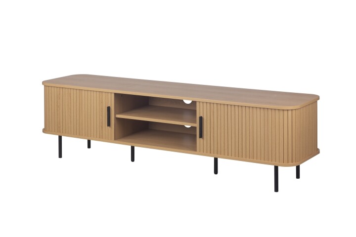 Lowboard >Kajsa< in Dekor Eiche, Holzwerkstoff - 160x45x40cm (BxHxT)