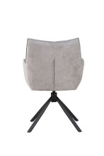 Armlehnstuhl >Marilla< (2er-Set) Federkern, Drehfunktion, grau/schwarz - 60x90x63 (BxHxT)