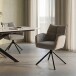 Armlehnstuhl >Marilla< (2er-Set) Federkern, Drehfunktion, grau/schwarz - 60x90x63 (BxHxT)