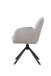 Armlehnstuhl >Marilla< (2er-Set) Federkern, Drehfunktion, grau/schwarz - 60x90x63 (BxHxT)