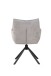 Armlehnstuhl >Marilla< (2er-Set) Federkern, Drehfunktion, grau/schwarz - 60x90x63 (BxHxT)