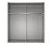 Schwebetürenschrank >KATAR< in GRAPHIT + GOLDFARBEN - 225x208x64cm (BxHxT)