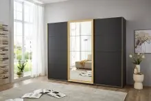 Schwebetürenschrank >KATAR< in GRAPHIT +...