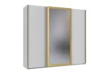 Schwebetürenschrank >KATAR< in WEISS + GOLD...