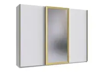 Schwebetürenschrank >KATAR< in WEISS + GOLD...