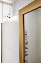 Schwebetürenschrank >KATAR< in WEISS + GOLD MATT - 270x208x64cm (BxHxT)
