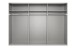 Schwebetürenschrank >KATAR< in WEISS + GOLD MATT - 270x208x64cm (BxHxT)