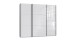Schwebetürenschrank >indiana C< in WEISS + GLAS WEISS - 250x216x65cm (BxHxT)