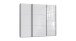 Schwebetürenschrank >indiana C< in WEISS + GLAS WEISS - 250x216x65cm (BxHxT)