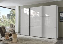Schwebetürenschrank >indiana C< in WEISS +...