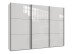 Schwebetürenschrank >indiana C< in WEISS + GLAS WEISS - 300x216x65cm (BxHxT)