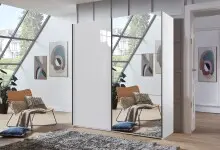 Schwebetürenschrank >indiana C< in WEISS +...