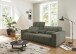 Big-Sofa >Maggy< Sitztiefen- / Kopfteilverstellung, Cord oliv - 242x110x121cm (BxHxT)
