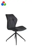 Stuhl >IMKE< (2er-Set) in schwarz - 52x90,5x62cm...