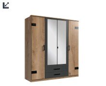 Kleiderschrank >Cheston< in Plankeneiche -...