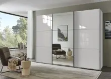 Schwebetürenschrank >indiana C< in WEISS +...