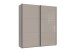 Schwebetürenschrank >indiana C< in SAHARAGRAU + GLAS - 200x216x65cm (BxHxT)