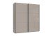 Schwebetürenschrank >indiana C< in SAHARAGRAU + GLAS - 200x216x65cm (BxHxT)