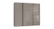 Schwebetürenschrank >indiana C< in SAHARAGRAU + GLAS - 250x216x65cm (BxHxT)