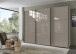 Schwebetürenschrank >indiana C< in SAHARAGRAU + GLAS - 300x216x65cm (BxHxT)