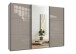 Schwebetürenschrank >indiana C< in SAHARAGRAU + GLAS / SPIEGEL - 300x216x65cm (BxHxT)