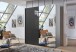Schwebetürenschrank >indiana C< in GRAPHIT + GLASS GREY / SPIEGEL - 200x216x65cm (BxHxT)