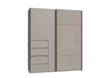 Schwebetürenschrank >BALI< in SAHARAGRAU +...