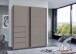 Schwebetürenschrank >BALI< in SAHARAGRAU + GLAS SAHARAGRAU - 180x208x64 (BxHxT)