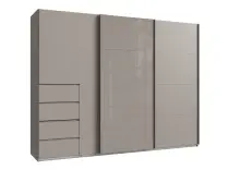 Schwebetürenschrank >BALI< in SAHARAGRAU +...