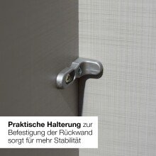 Schwebetürenschrank >BALI< in SAHARAGRAU + GLAS SAHARAGRAU - 270x208x64 (BxHxT)