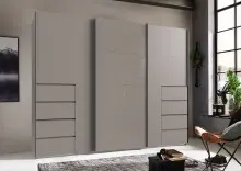 Schwebetürenschrank >BALI< in SAHARAGRAU +...