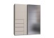 Schwebetürenschrank >BALI< in KASCHMIR / SPIEGEL - 180x208x64cm (BxHxT)