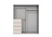 Schwebetürenschrank >BALI< in KASCHMIR / SPIEGEL - 180x208x64cm (BxHxT)