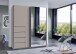 Schwebetürenschrank >BALI< in KASCHMIR / SPIEGEL - 180x208x64cm (BxHxT)