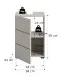 Waschbeckenunterschrank >Vira< in kaschmir - 38x56x34cm (BxHxT)
