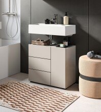 Waschbeckenunterschrank >Vira< in kaschmir - 60x57x34cm (BxHxT)