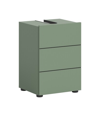 Waschbeckenunterschrank >Vira< in Smoke Green - 38x56x34cm (BxHxT)