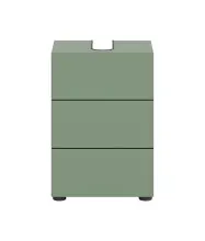 Waschbeckenunterschrank >Vira< in Smoke Green - 38x56x34cm (BxHxT)