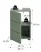 Waschbeckenunterschrank >Vira< in Smoke Green - 38x56x34cm (BxHxT)