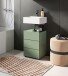 Waschbeckenunterschrank >Vira< in Smoke Green - 38x56x34cm (BxHxT)