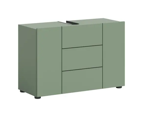 Waschbeckenunterschrank >Vira< in Smoke Green - 82x56x34cm (BxHxT)