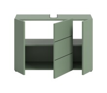 Waschbeckenunterschrank >Vira< in Smoke Green - 82x56x34cm (BxHxT)