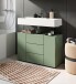 Waschbeckenunterschrank >Vira< in Smoke Green - 82x56x34cm (BxHxT)