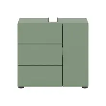 Waschbeckenunterschrank >Vira< in Smoke Green - 60x57x34cm (BxHxT)