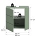 Waschbeckenunterschrank >Vira< in Smoke Green - 60x57x34cm (BxHxT)